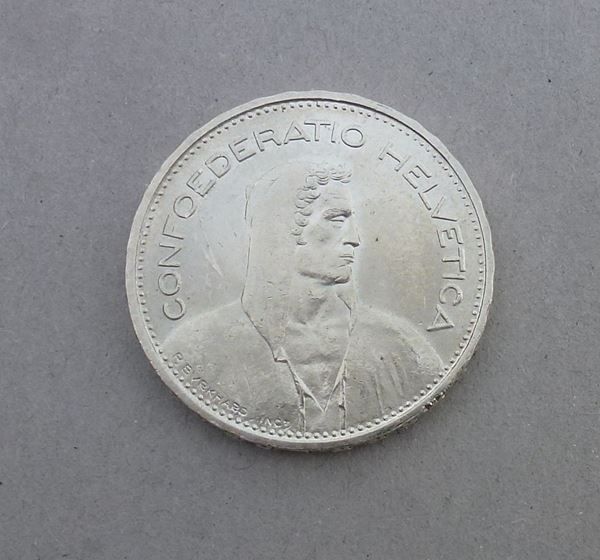 Tutti le monete: ++ 5.- Franken 1933 – Usato da Walkringen venduto da Casablanca777 1