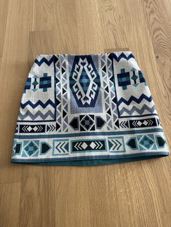 H&M Minirock Jupe Gr. 38 blau gemustert