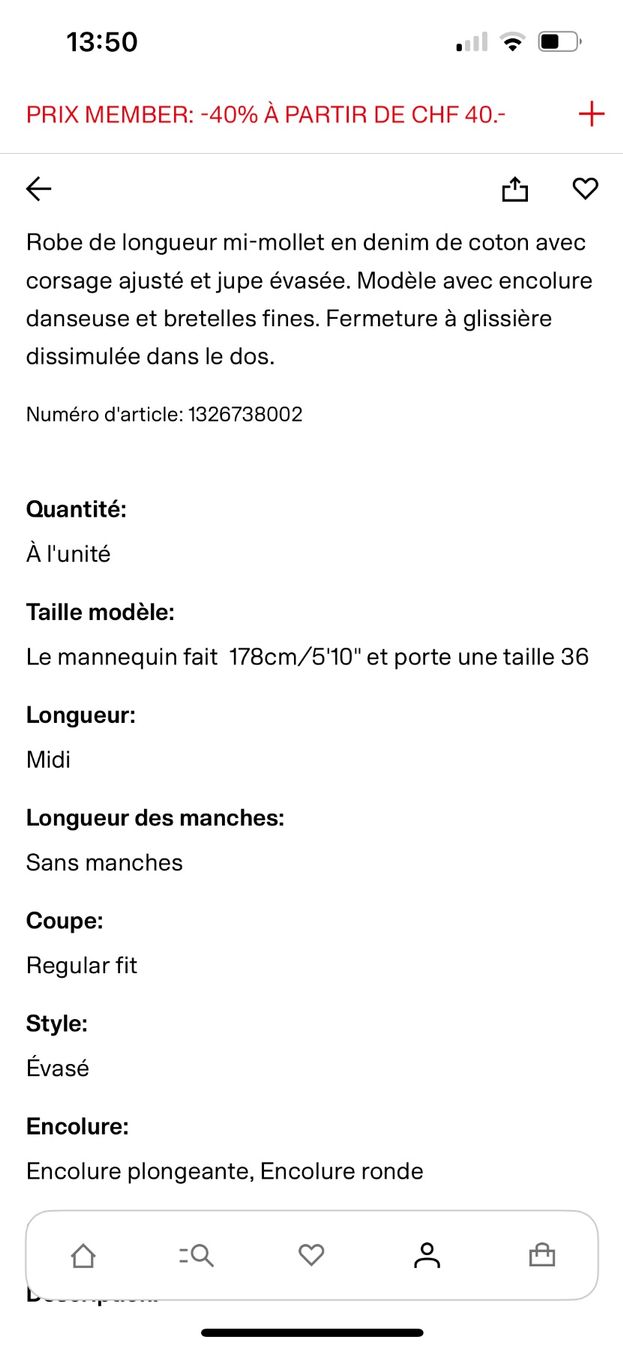 H&M Vestiti: Robe jeans neuve taille 38 – Nuovo (secondo la descrizione) da Lugnorre venduto da jul_lnh6 5