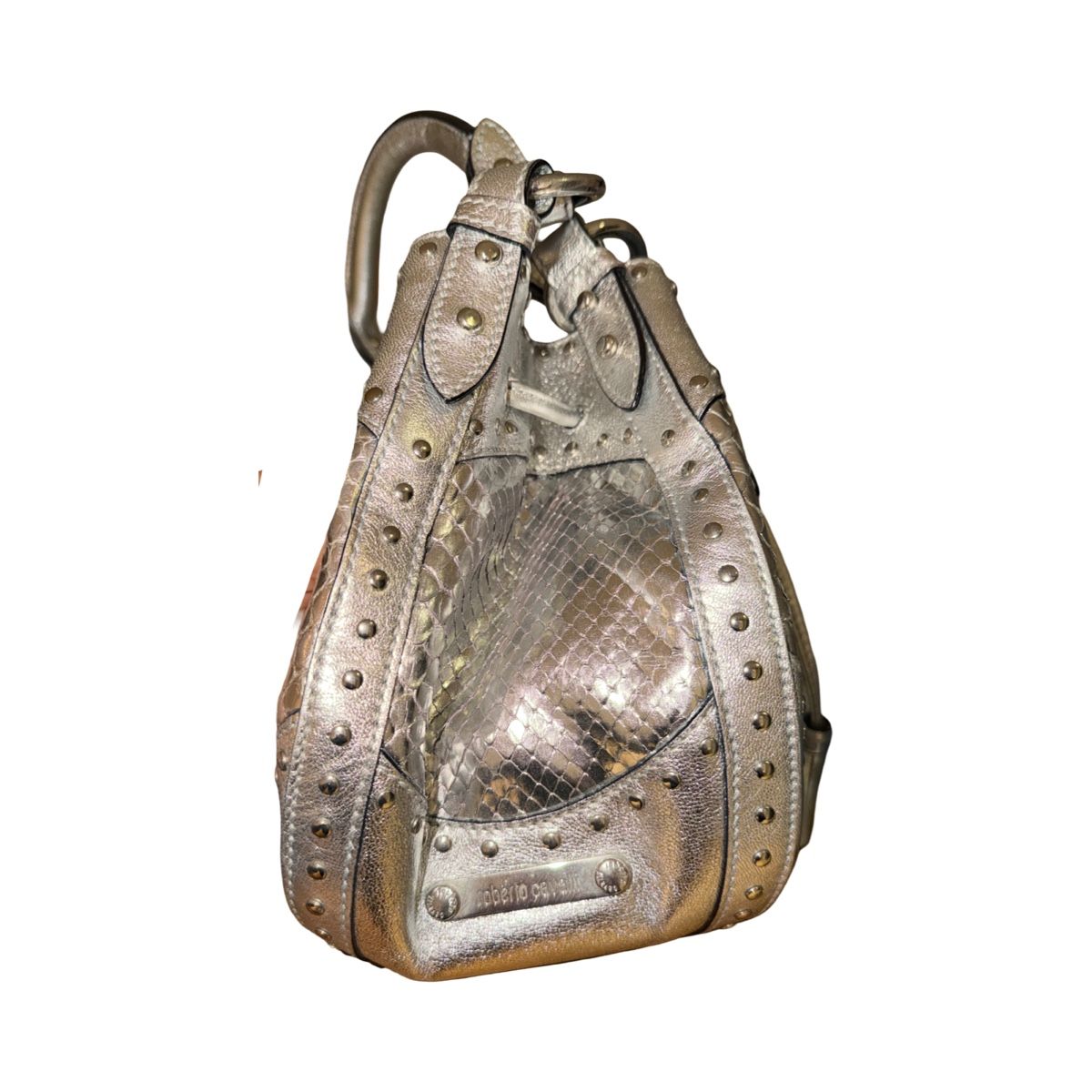 Roberto Cavalli Borse: Roberto Cavalli Silver studded leather bucket bag – Nuovo (secondo la descrizione) da Bursinel venduto da rud_9mxh 3