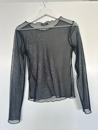 Zara Mesh Oberteil Schwarz, Grösse M - Perfekt für den Somme