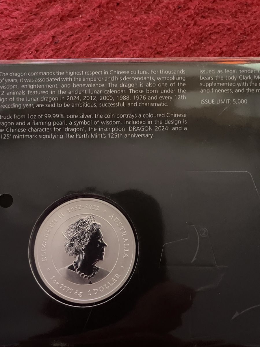 Tutti le monete: Silbermünze Lunar 3 Drache 2024 – Nuovo e nell'imballaggio originale da Obergösgen venduto da Camaro_zl1 3