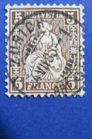 5 Rp.braun Sitzende Helvetia Nr.30  Vollstempel  ZÜRICH