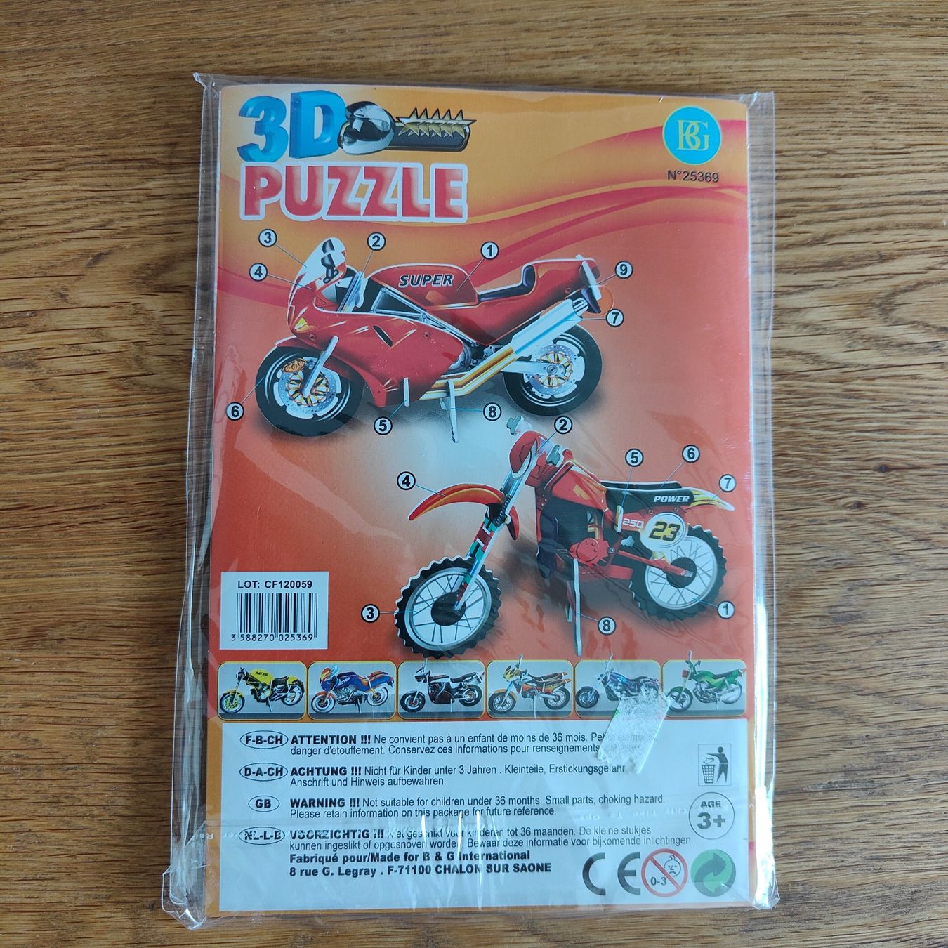 Puzzle: Puzzle 3D Motorrad – Nuovo e nell'imballaggio originale da Davos Platz venduto da wauwauin 1