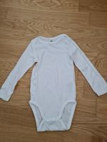 Body H&M weiss Langarm Organic Cotton Grösse 92 neu