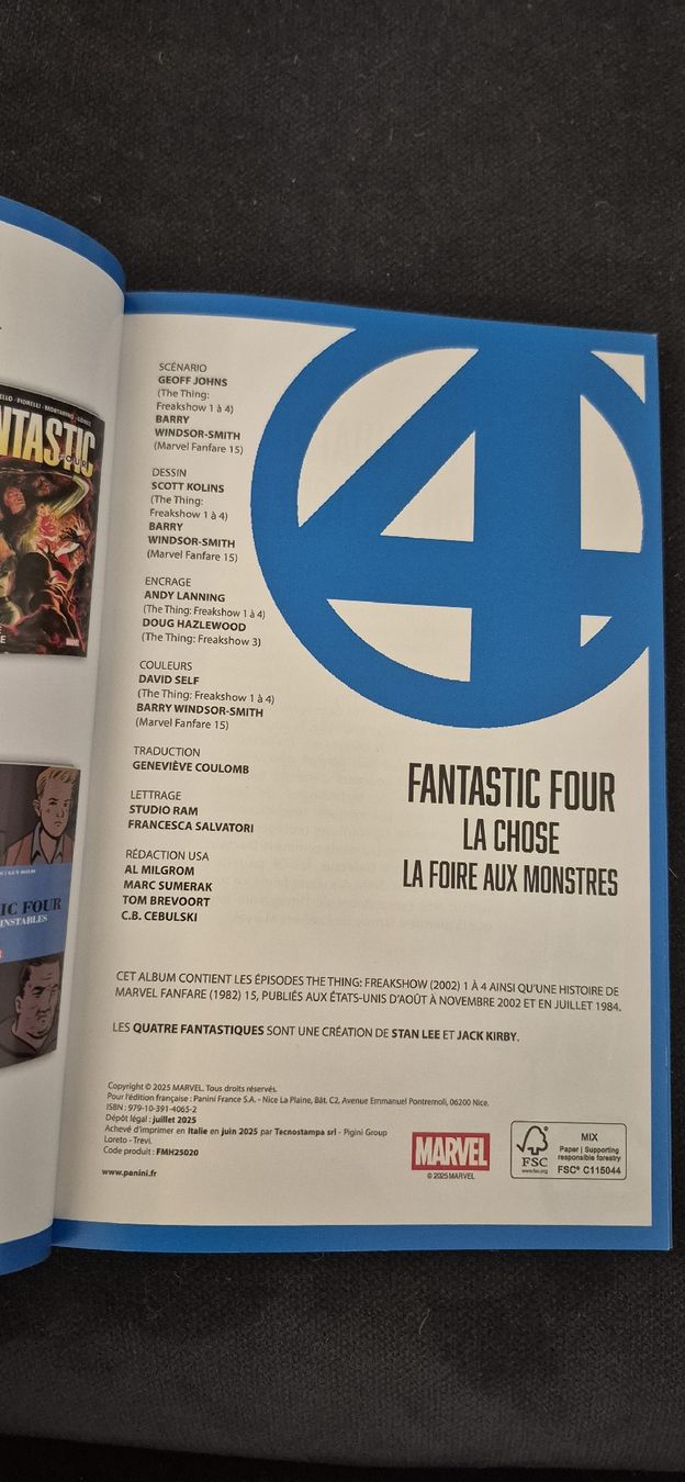 Fumetti: FANTASTIC FOUR LA CHOSE BD MARVEL COMICS RÉCIT COMPLET FR – Usato da Grand-Lancy venduto da luc111 3