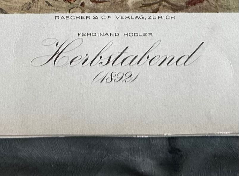 Arts picturaux & lithographies: Ferdinand HODLER "Herbstabend" – D'occasion à Grellingen par luxuskunst 2