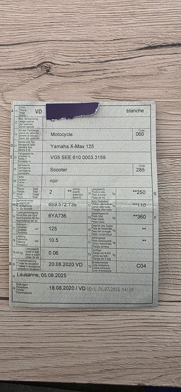 Yamaha Scooter: yamaha xmax 125 – Usato da Morges venduto da ace_t6tf 7
