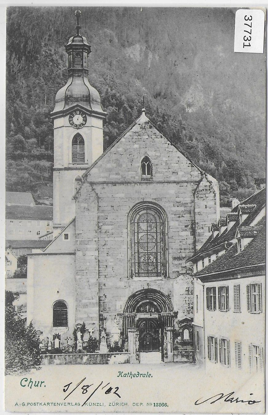Cartoline postali: Chur - Kathedrale – Usato da Ettingen venduto da Kartenplanet