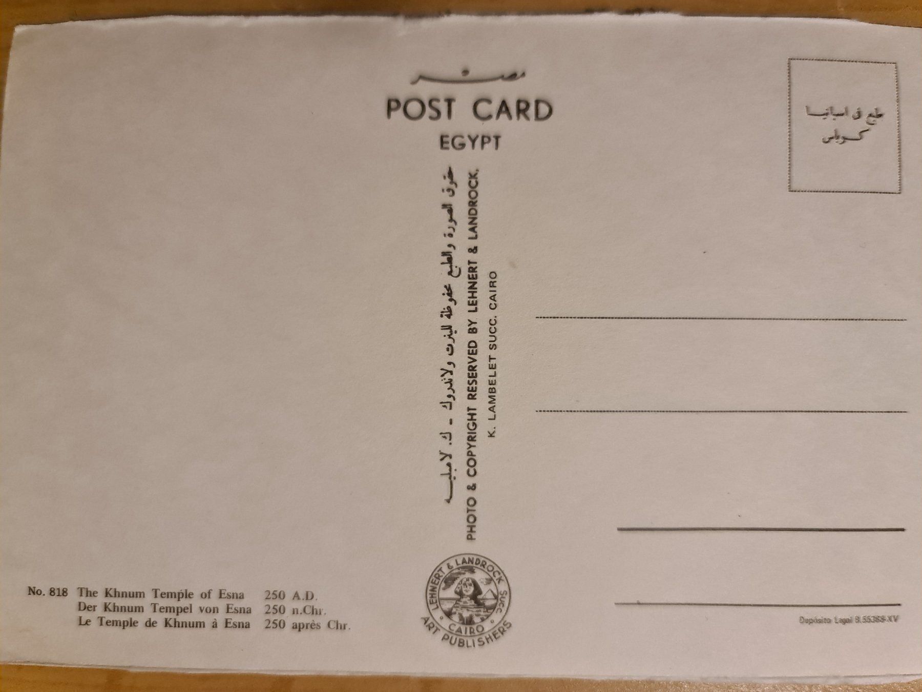 Cartoline postali: Ansichtskarte Ägypten – Nuovo (secondo la descrizione) da Dintikon venduto da Vexi 1