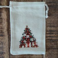 Weihnachtlicher Geschenksack aus Stoff - Neu & Unbenutzt
