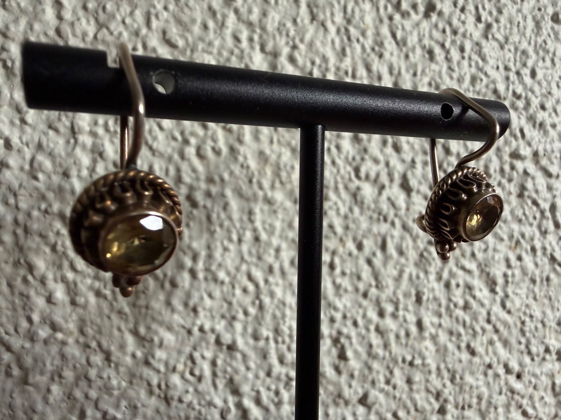 Boucles d'oreille: Silber Ohrringe mit Citrin, vergoldet – D'occasion à Spiegel b. Bern par Rogger72 1