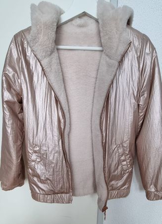 Wunderschöne Jacke, rosegold, Grösse 152 / 2 in 1 Wendejacke