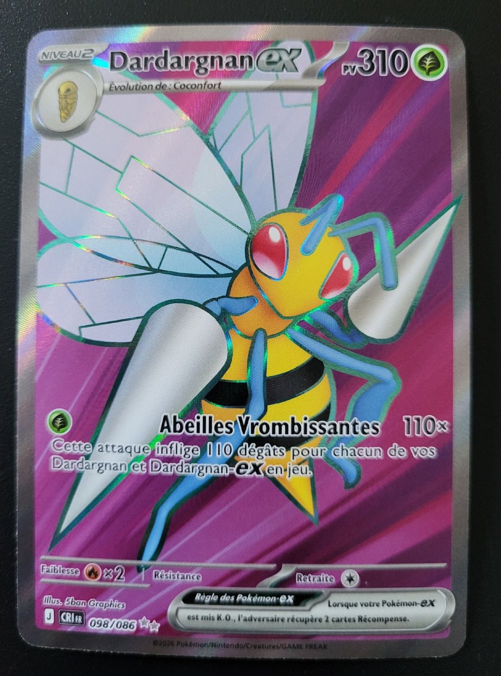 Pokémon Sammelbilder & Trading cards: Dardargnan ex Chaos ascendants FR – Neu (gemäss Beschreibung) aus St-Sulpice VD von cel_ysf7