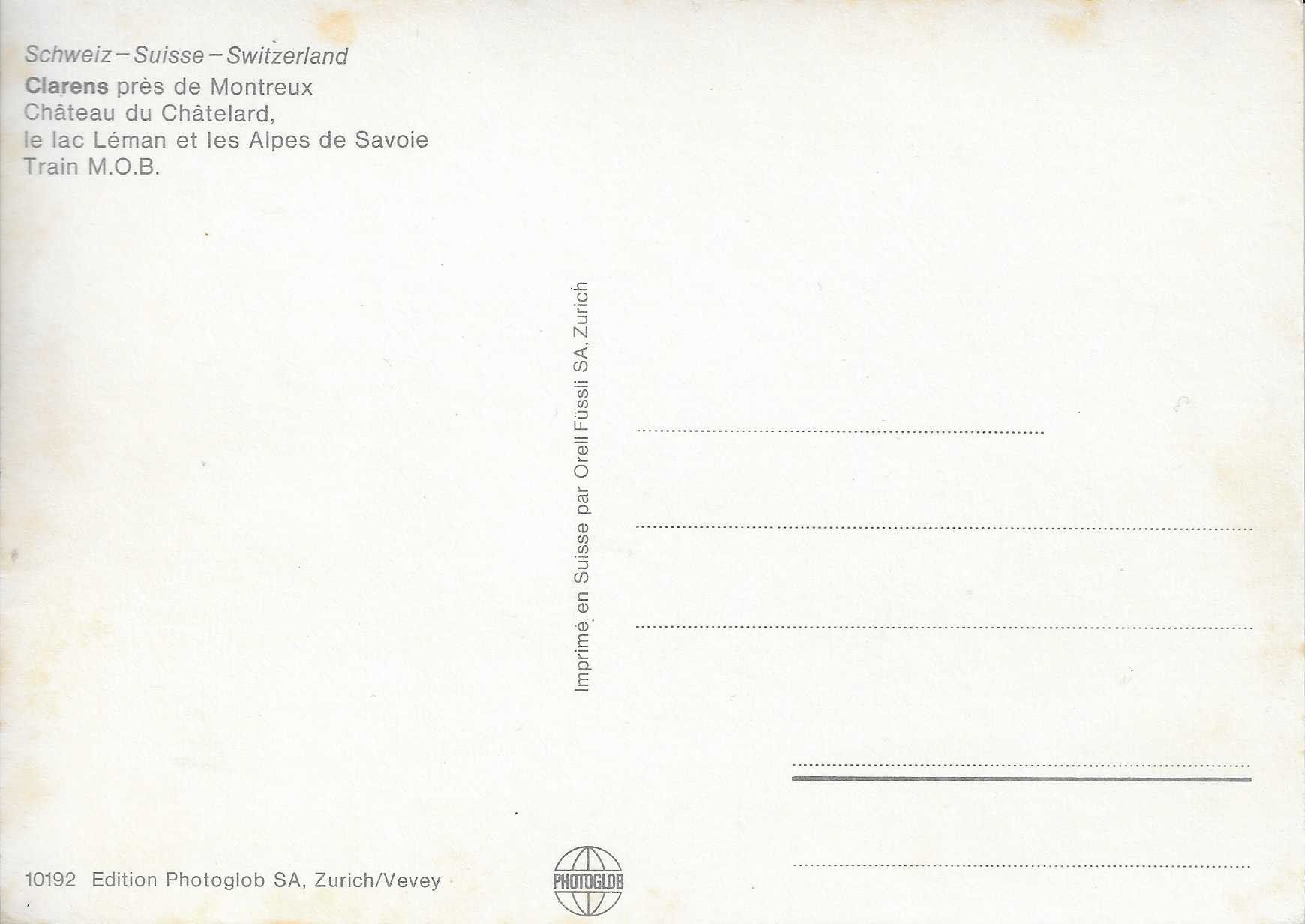 Cartoline postali: Clarens près de Montreux Château du Châtelard – Nuovo (secondo la descrizione) da Rothrist venduto da Stranglehold 1