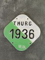 Fahrrad Kennzeichen Thurgau 1936
