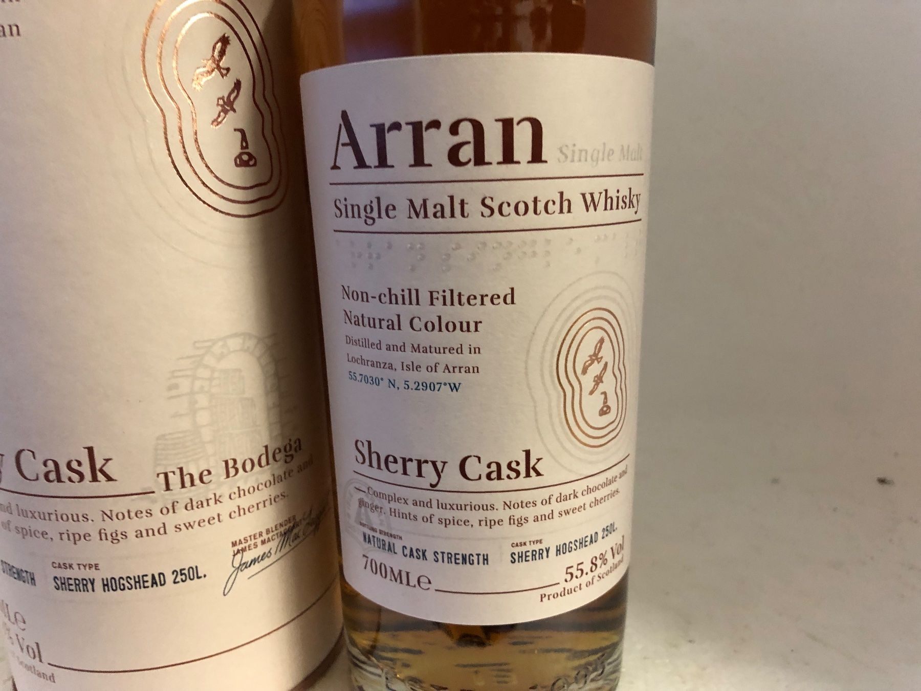 Arran Bevande alcoliche: 1 Flasche Arran The Bodega Sherry Cask Single Malt 55.8% – Nuovo e nell'imballaggio originale da Wöschnau venduto da Vinsale 2
