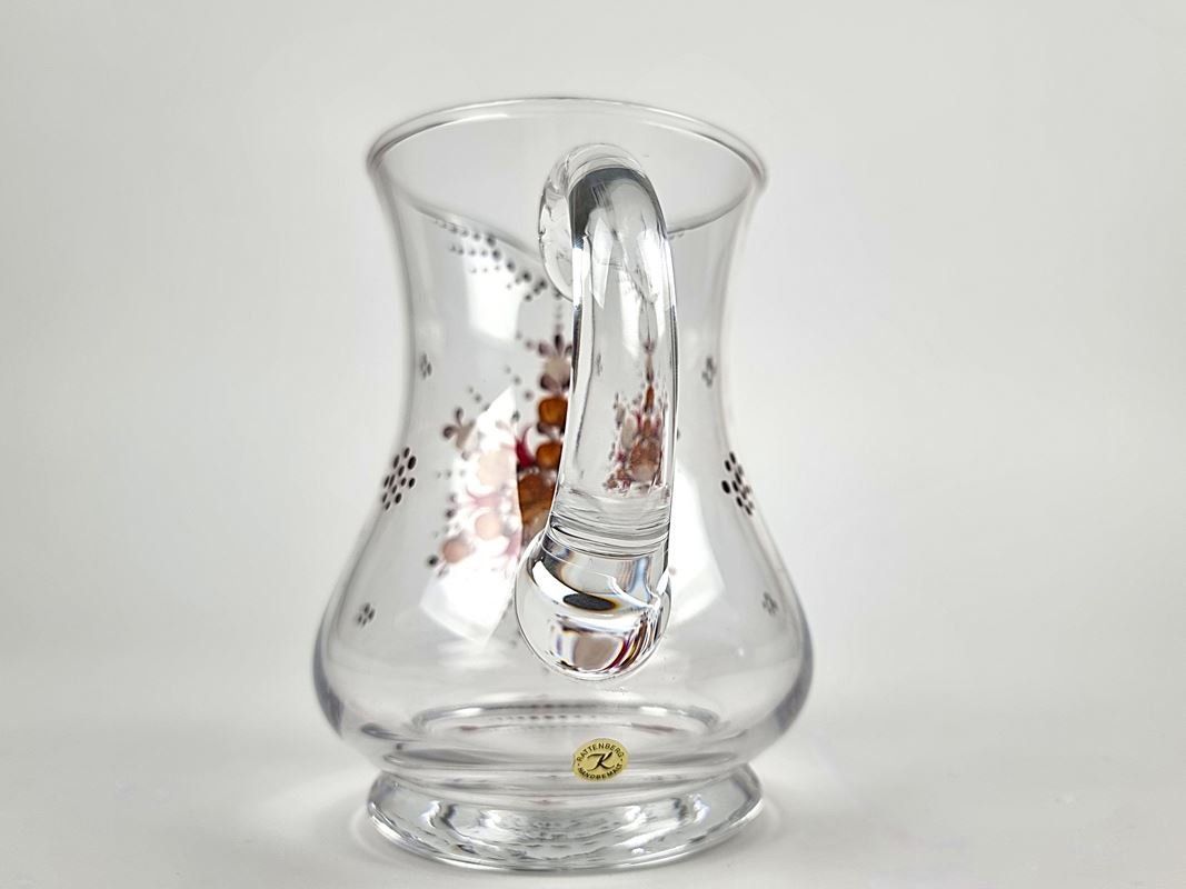 Caraffe: Glaskrug mit Blumenmuster und Punkten – Usato da Urtenen-Schönbühl venduto da Restwert_Schoenbuehl 3