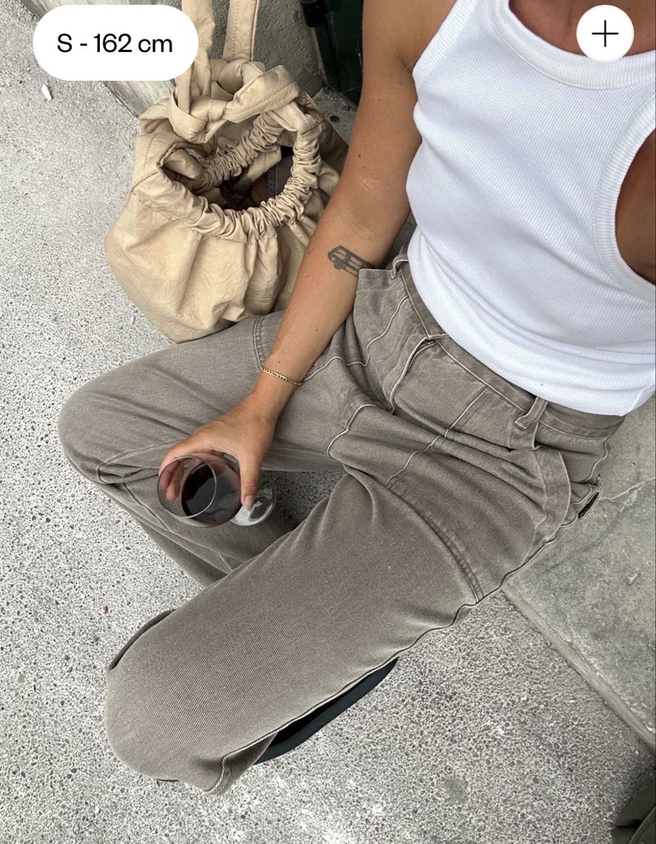 Djerf Avenue Jeans: Djerf Avenue Go To Pants Brown. – Nuovo (secondo la descrizione) da Bern venduto da ana_t2nb 2