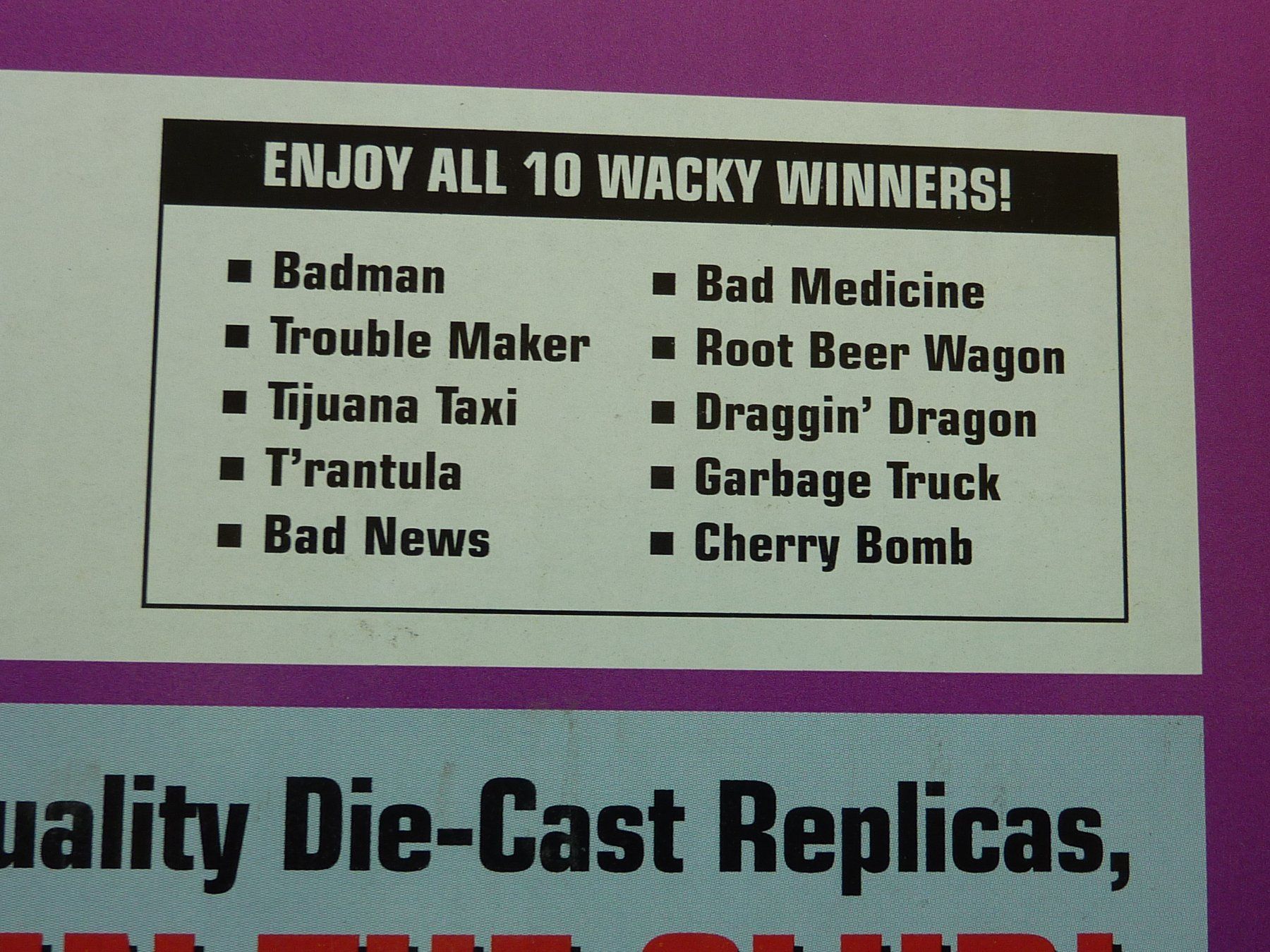 Johnny Lightning Modellini d'auto: Wacky Winners 10 Car Set  1:64 – Nuovo e nell'imballaggio originale da Dürrenäsch venduto da modellautos4you 8