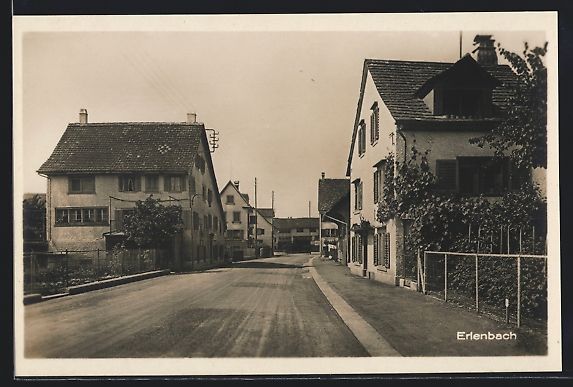 Cartoline postali: Erlenbach /ZH, Strassenpartie mit Wohnh – Usato da Berlin venduto da bartko-reher