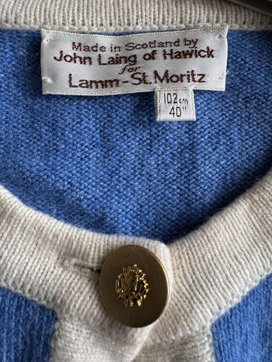 Gilets & Westen: Cardigan John Laing cachemire bleu Lamm-St. Moritz – Gebraucht aus Morges von sandy069 3