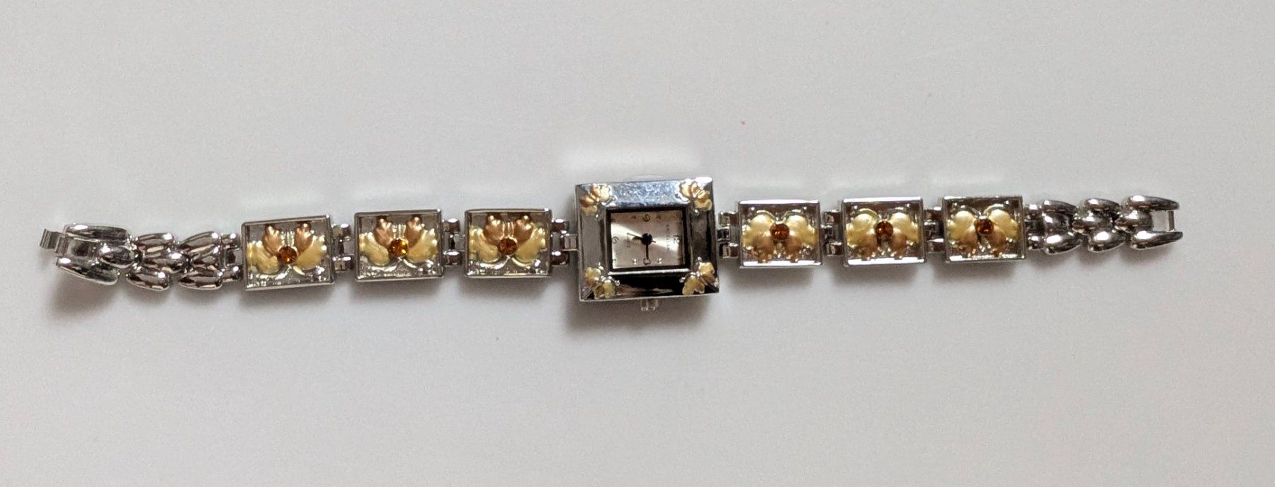 Orologi: Modische Quarz-Uhr mit honigfarbigen Steinen – Nuovo e nell'imballaggio originale da Ettingen venduto da Kartenplanet 1