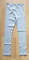 Graue Mädchenleggins Gr. 128 Baumwolle bequem für Herbst