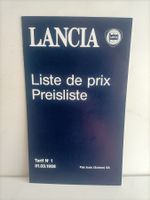 Brochure Tarif Lancia 1988 (Suisse)
