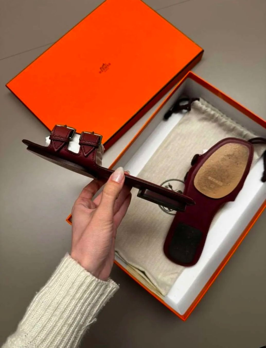 Hermès Damenschuhe: Hermès Remake Sandalen, Gr. 37, bordeaux – Neu (gemäss Beschreibung) aus Triesen von atos87 2