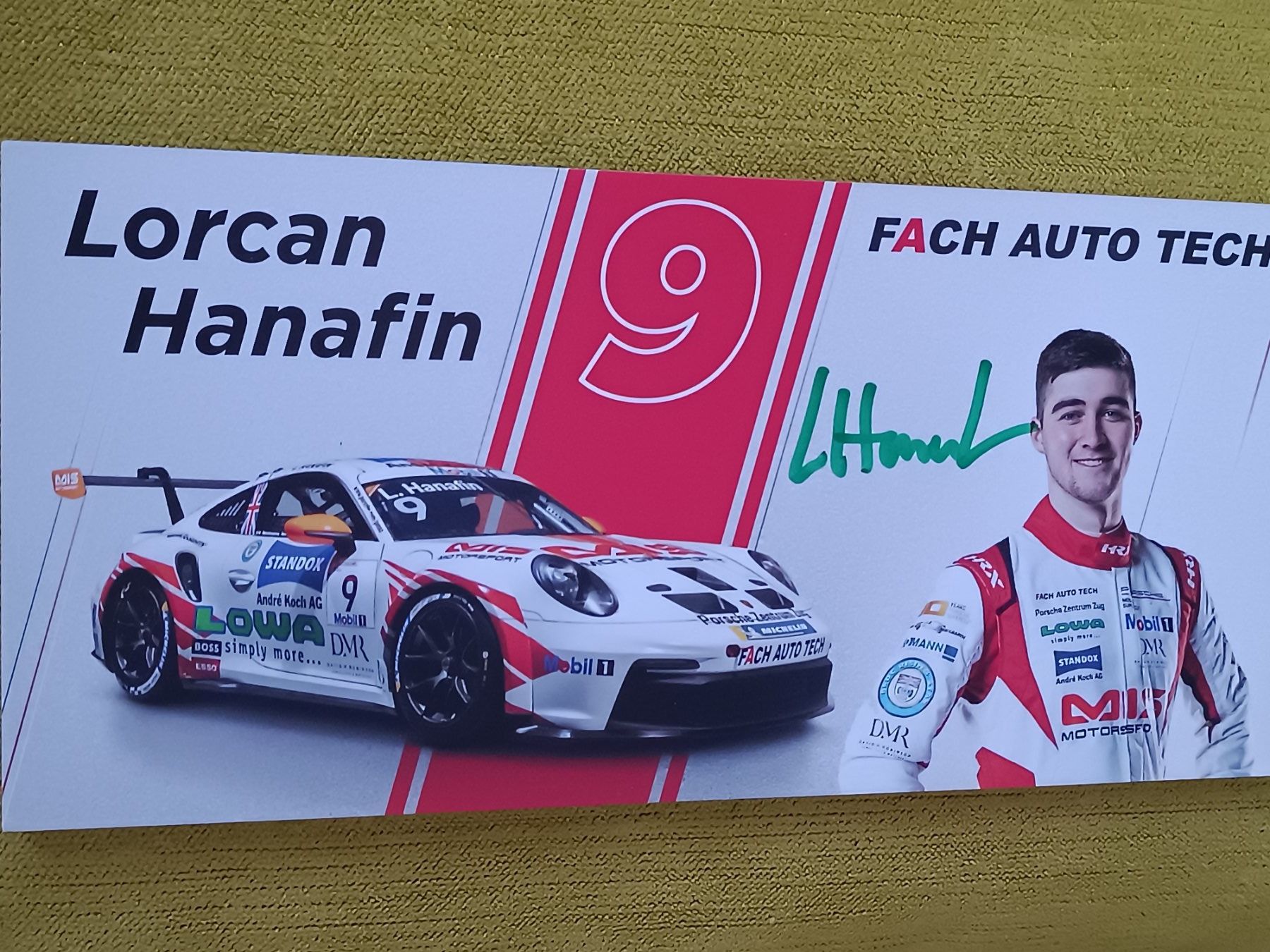 Autografi: Lorcan Hanafin - Porsche - handsigniert – Usato da Menziken venduto da Autogramme
