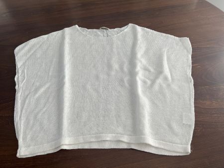 Weisses, Leinen T-Shirt von Handmade - Grösse L