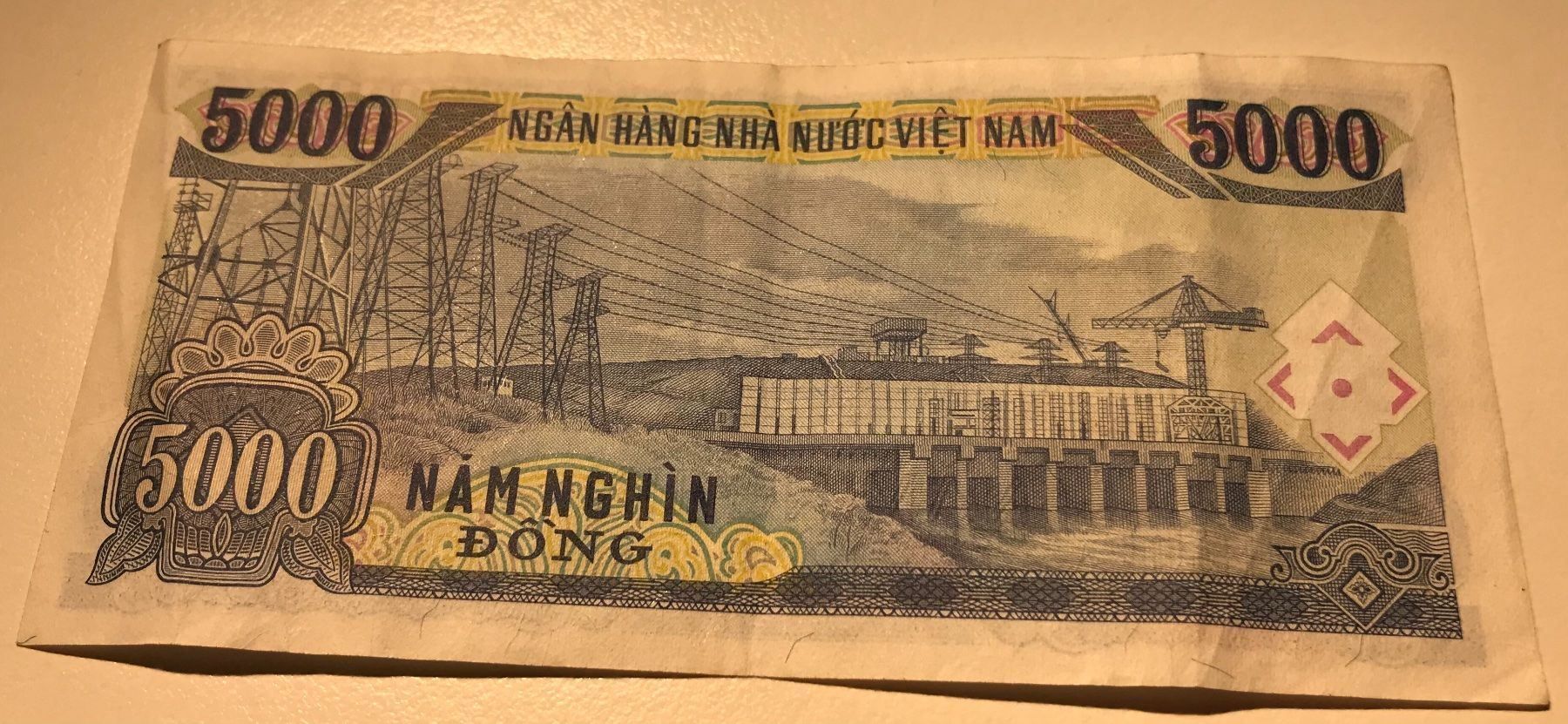 Banknoten: Vietnam 5000 Dong 1991 – Gebraucht aus Algetshausen von Carrhard 1