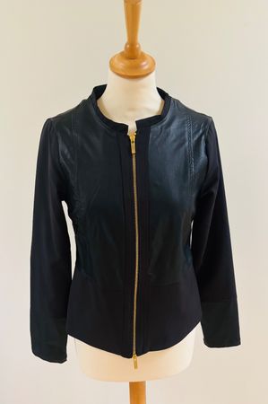 Neue Kunstleder Jacke - schwarz - Grösse S