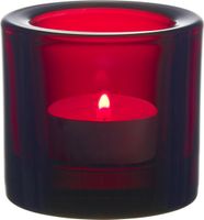 2 x Iittala Kivi: Windlicht cranberry 6cm