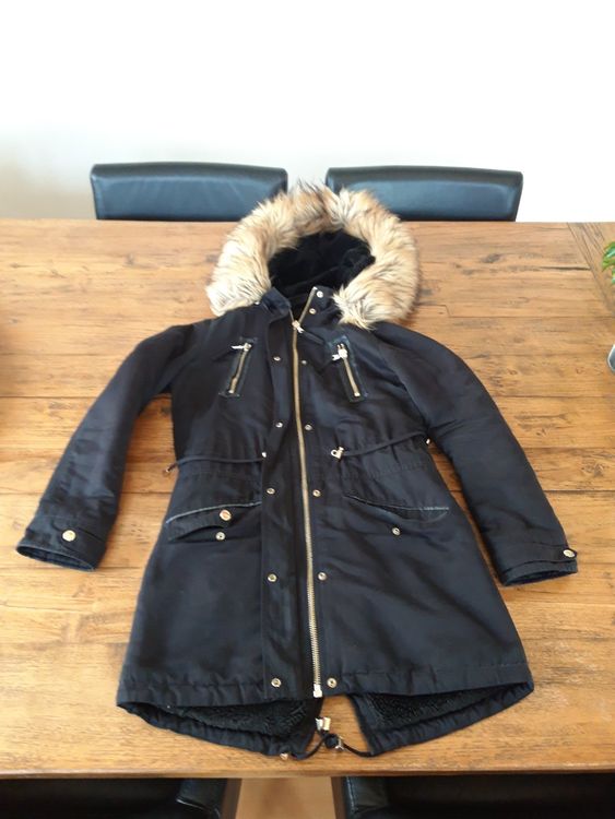 KUDMOL Damen Parka Kunstpelz Gefüttert Damen Winterparka Mit Kunstpelz Kapuze - Warme Gefütterte Jacke Für Kalte Tage Wintermantel Damen