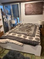 Bett 160 inkl Lattenrost, Topper und Federkernmatratze