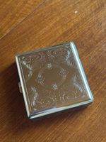 Cigarette Case Silver Engraved Pattern Vintage
