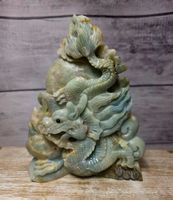 Wunderschöner Amazonit chinesischer Drache 858g