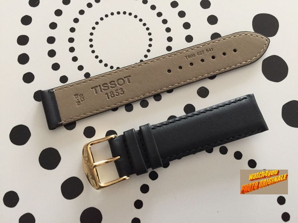Bracelet De Montre Tissot Cuir Noir – 20 Mm, Fermoir Déployant, XS Court, Allemagne
