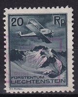 Liechtenstein Flugpostmarke F2 gestempelt