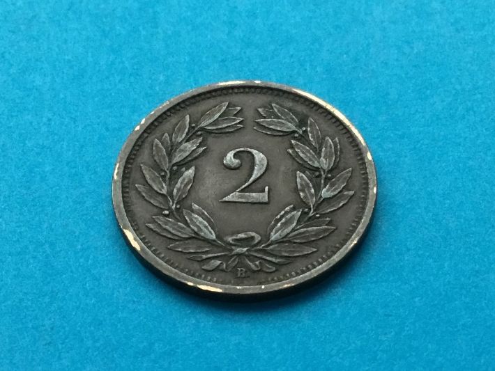 Tutti le monete: 2 Rappen 1925 VZ – Usato da St. Margrethen SG venduto da alfapeugeot10 1