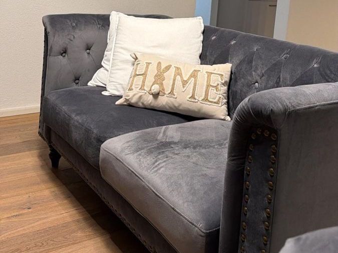 Divani: Sofaset 3er + 2er Sofa, Dunkelgrau – Usato da Richterswil venduto da ninat_c
