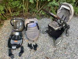 Kinderwagen-Set mit Sportsitz, Babywanne und Autositz