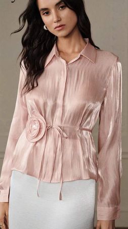 Edles Rosanes Bluse Shirt mit Blumen Grösse S