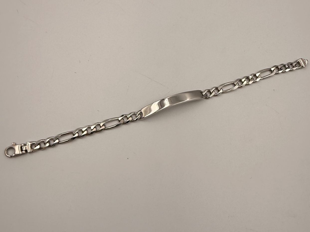 Bracciali & Braccialetti: ID-Bracelet Figaro Silber 925 21cm – Usato da Zug venduto da gold.schmuck