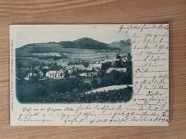 Alte PK / Gruss von der Gresgener Höhe Gelaufen Zell 1899
