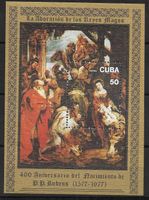 Kuba Block 53 400 Geburtstag Peter Paul Rubens ** 30.11.1977