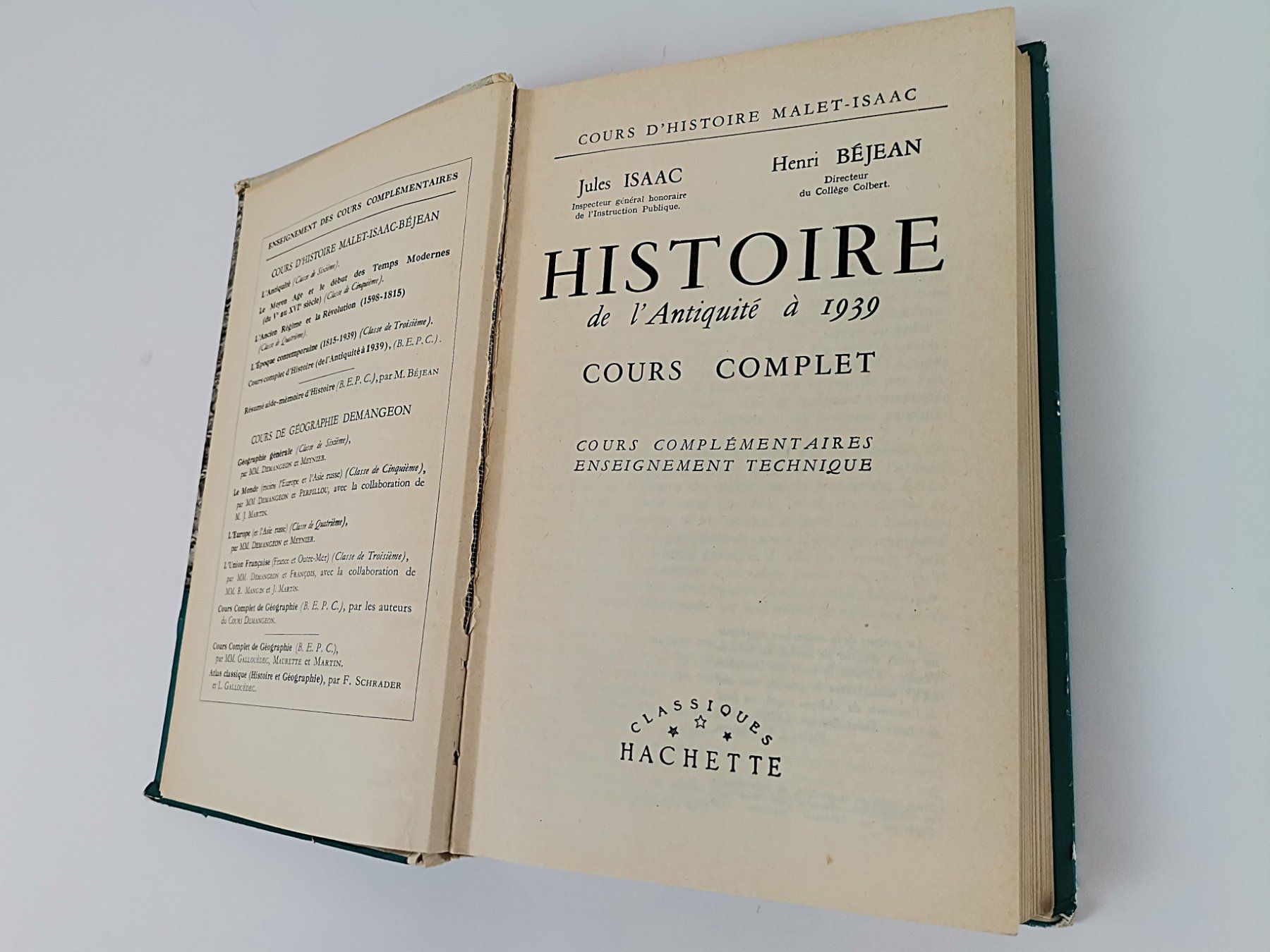 Bücher: BUCH Librairie Hachette Histoire Cours Complet – Gebraucht aus Schaffhausen von Restwert_SH 3