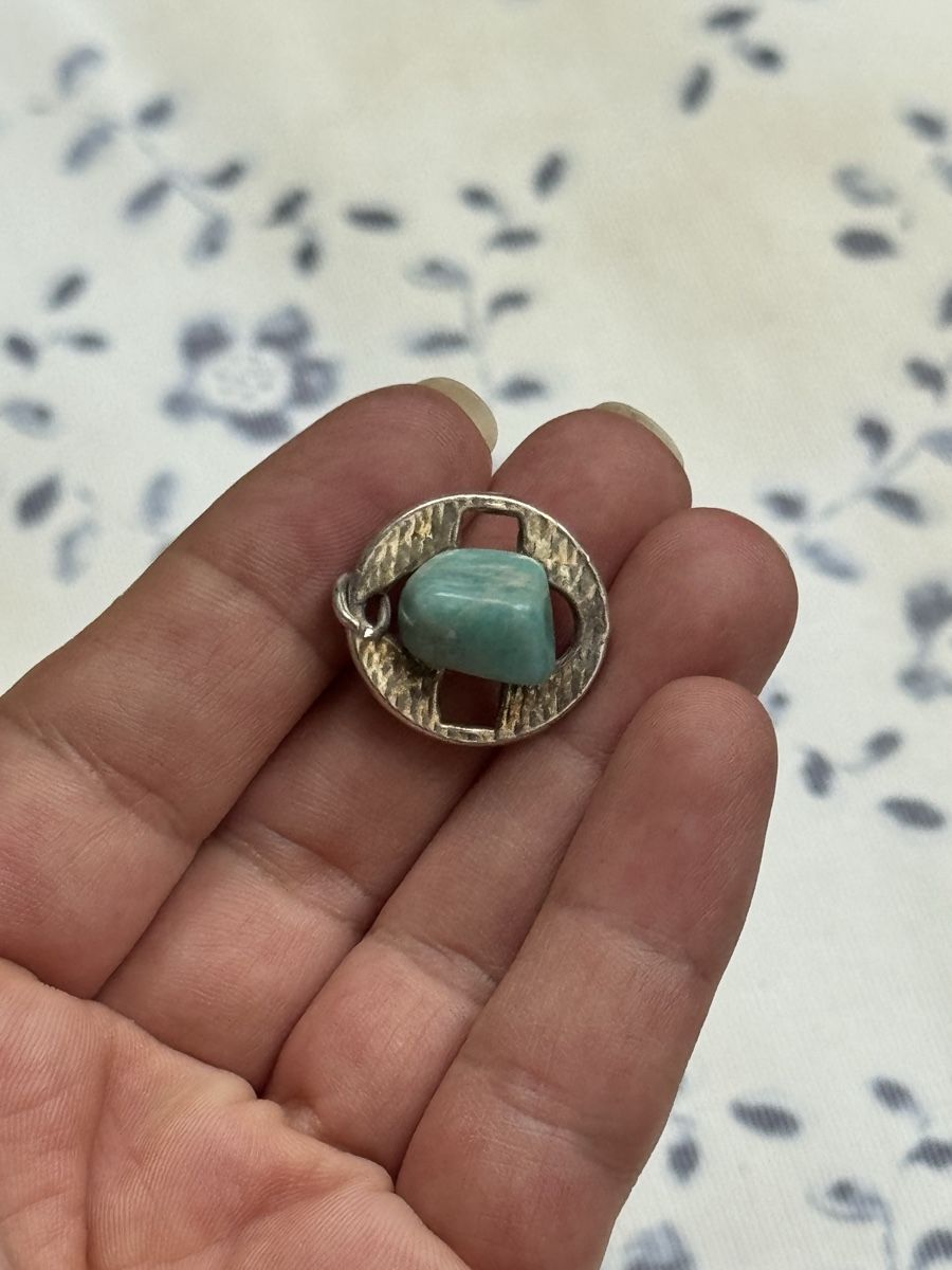 Ciondoli: Unique Silver Pendant with Amazonite Gemstone Charm – Usato da Zürich venduto da olalinda 4